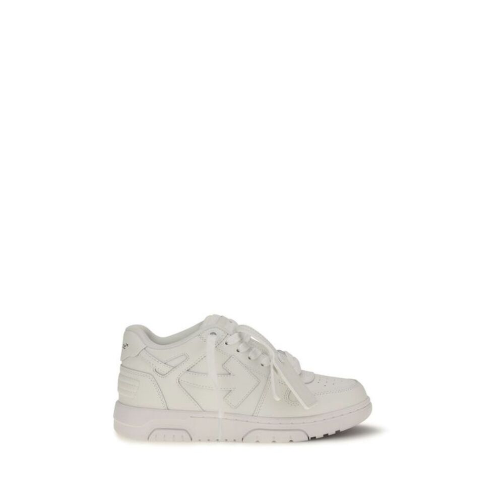 Off-White White Calf Leather Bos Taurus Low Top Women's Sneakers